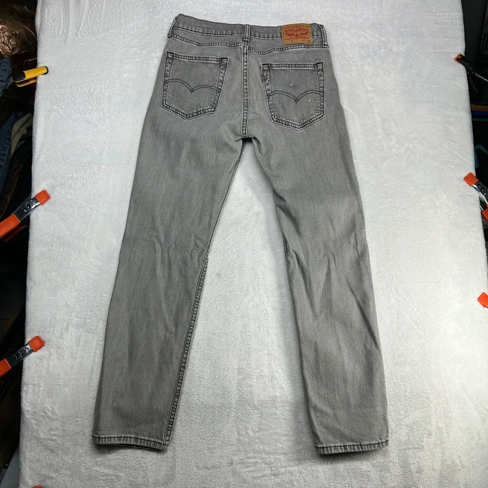 Levi's 514 Straight Jeans Men's Gray Denim Pockets Classic Zip Fly‎ - 30X30
